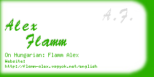 alex flamm business card